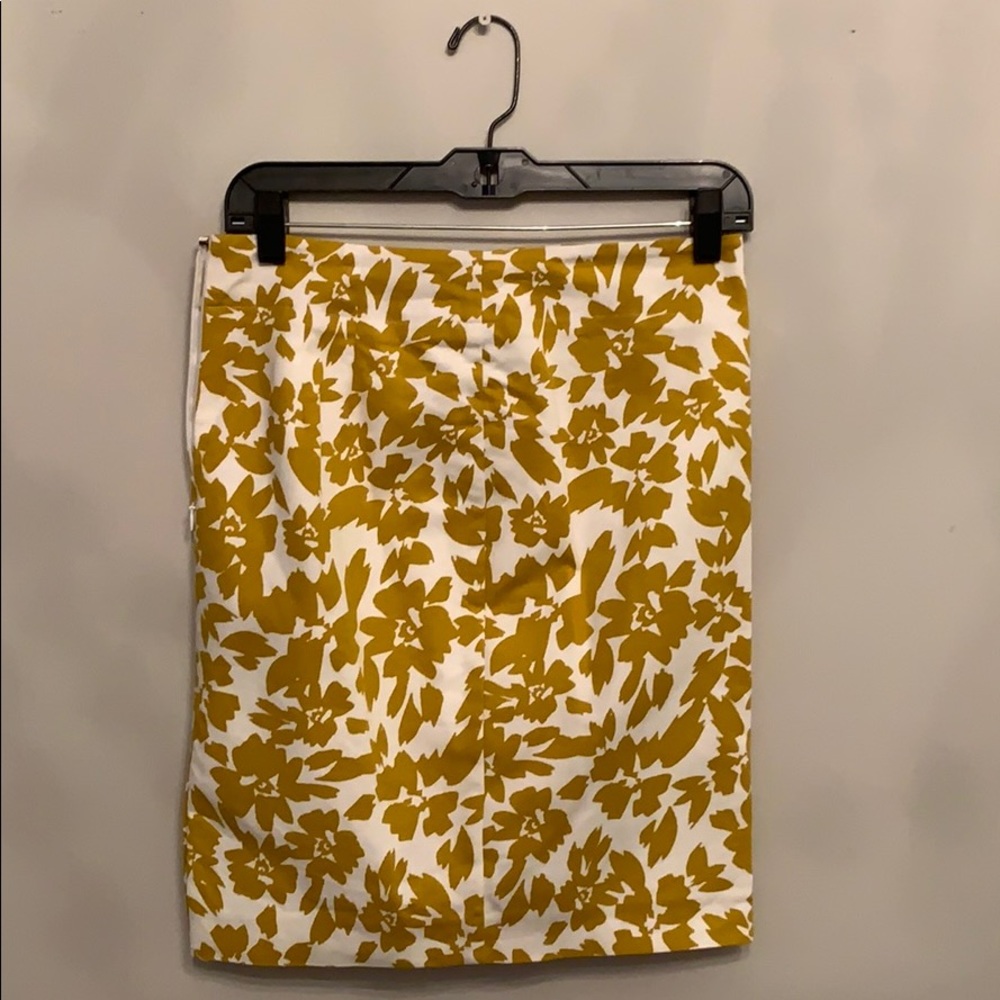 LOFT Mustard Pencil Skirt